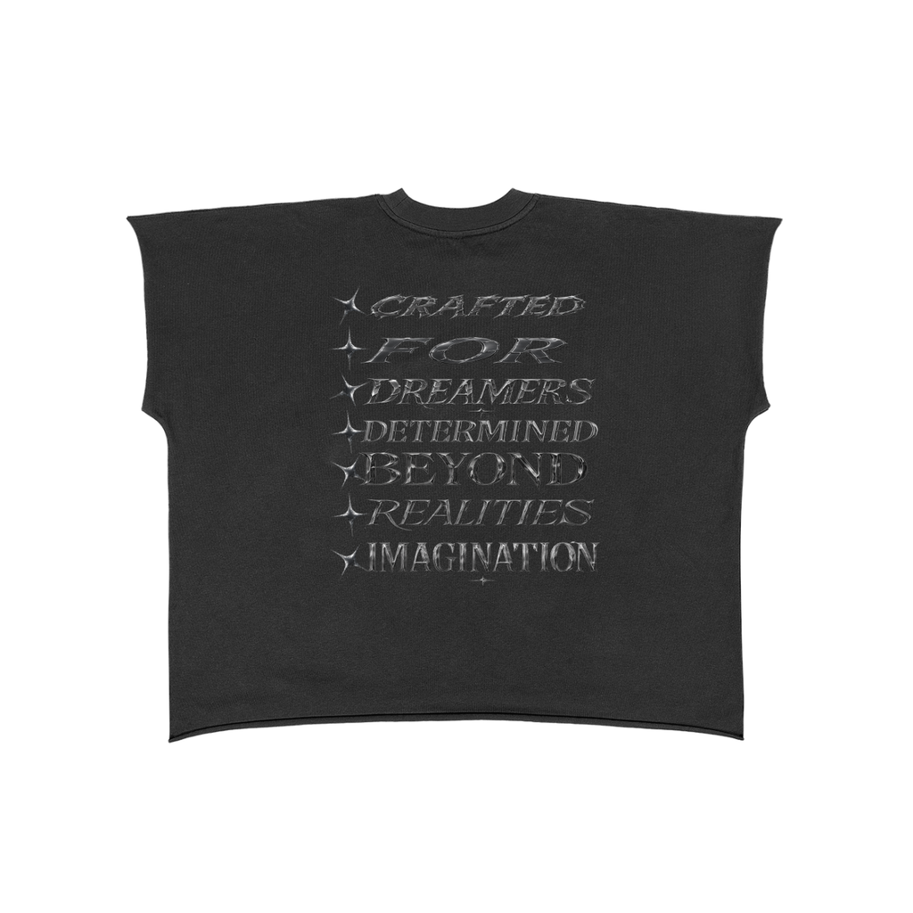 Raw Edge Boxy Non-Shrink T-Shirt