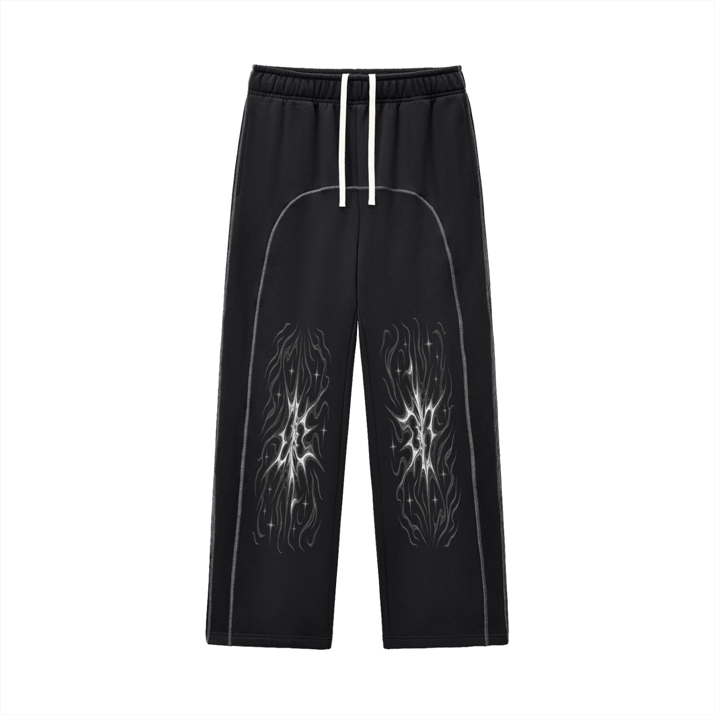Contrast-Stitched Fleece Sweatpants