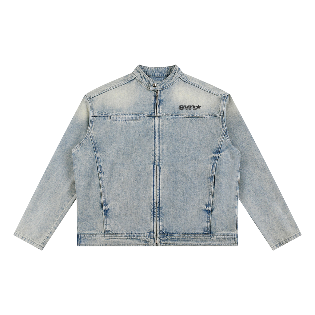 Reality Failed Vintage Wash Zip Denim Jacket