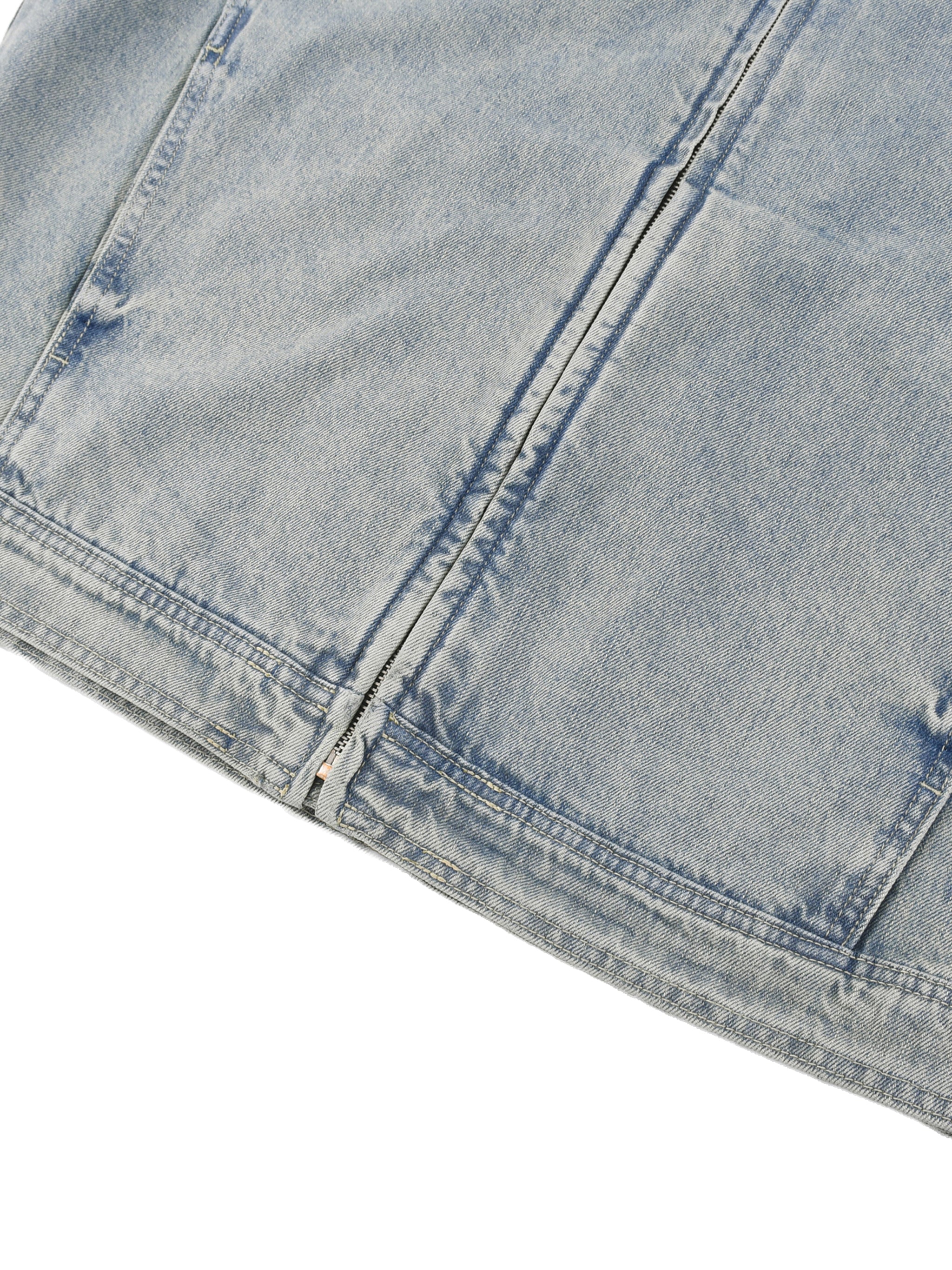 Reality Failed Vintage Wash Zip Denim Jacket